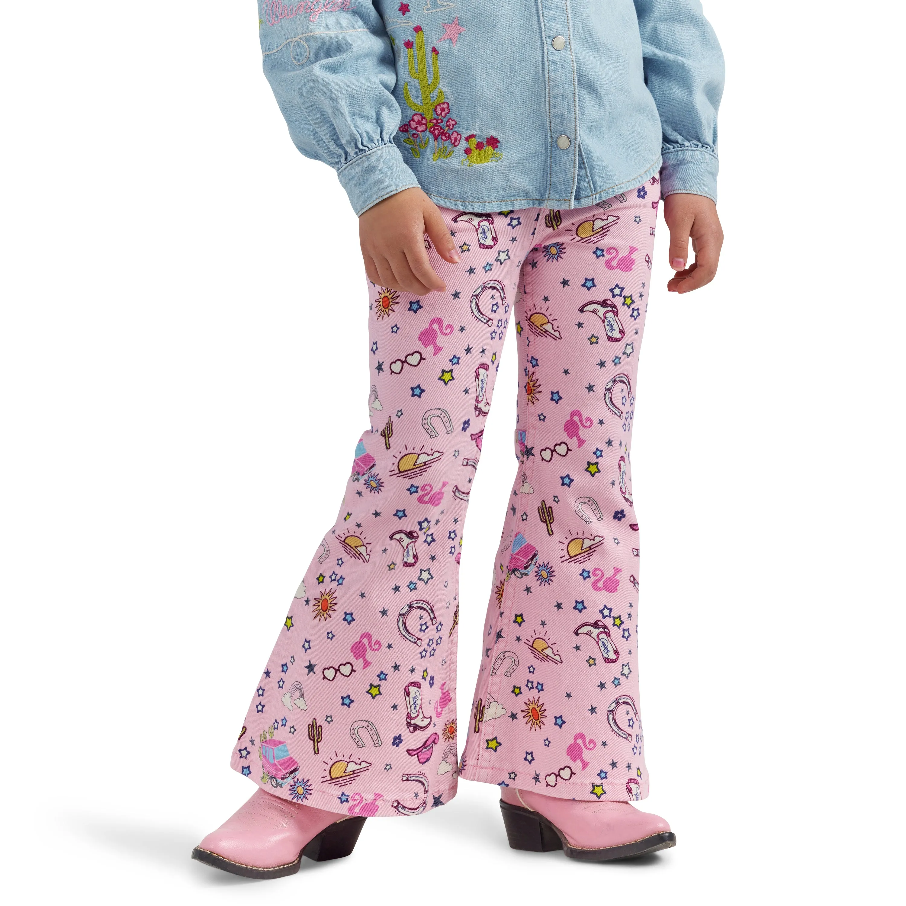 112344859 Girl's Barbie Trumpet Flare Jean by Wrangler