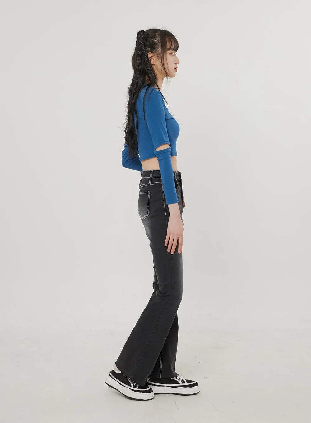 Black Bootcut Jeans BF309