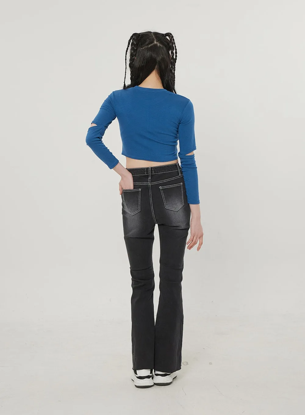 Black Bootcut Jeans BF309