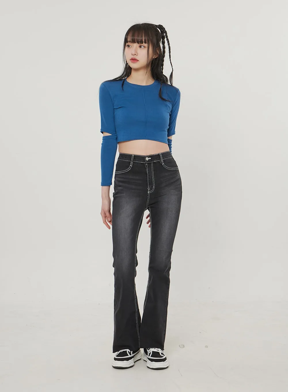 Black Bootcut Jeans BF309