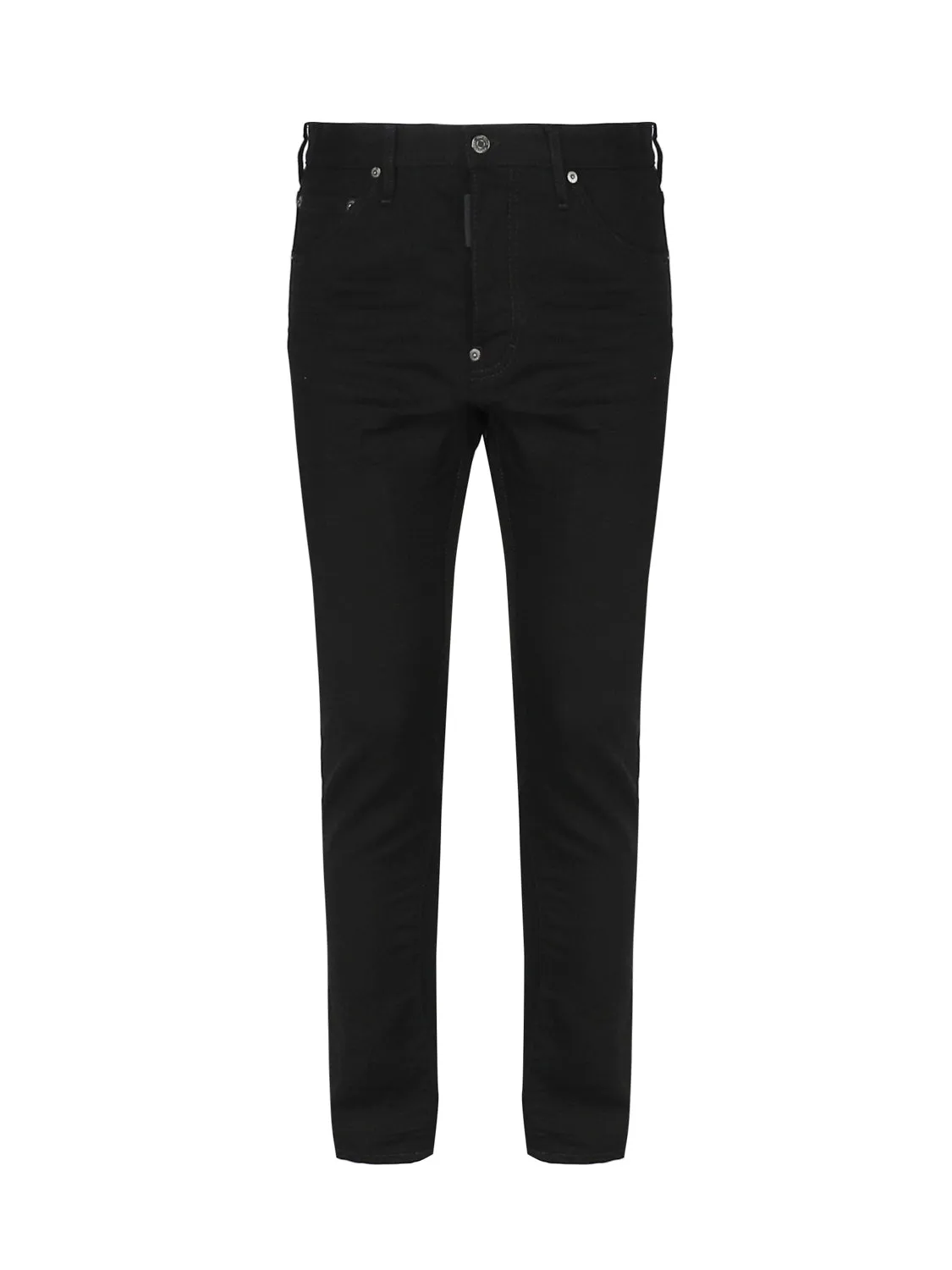 Black Cotton Slim Fit Jeans
