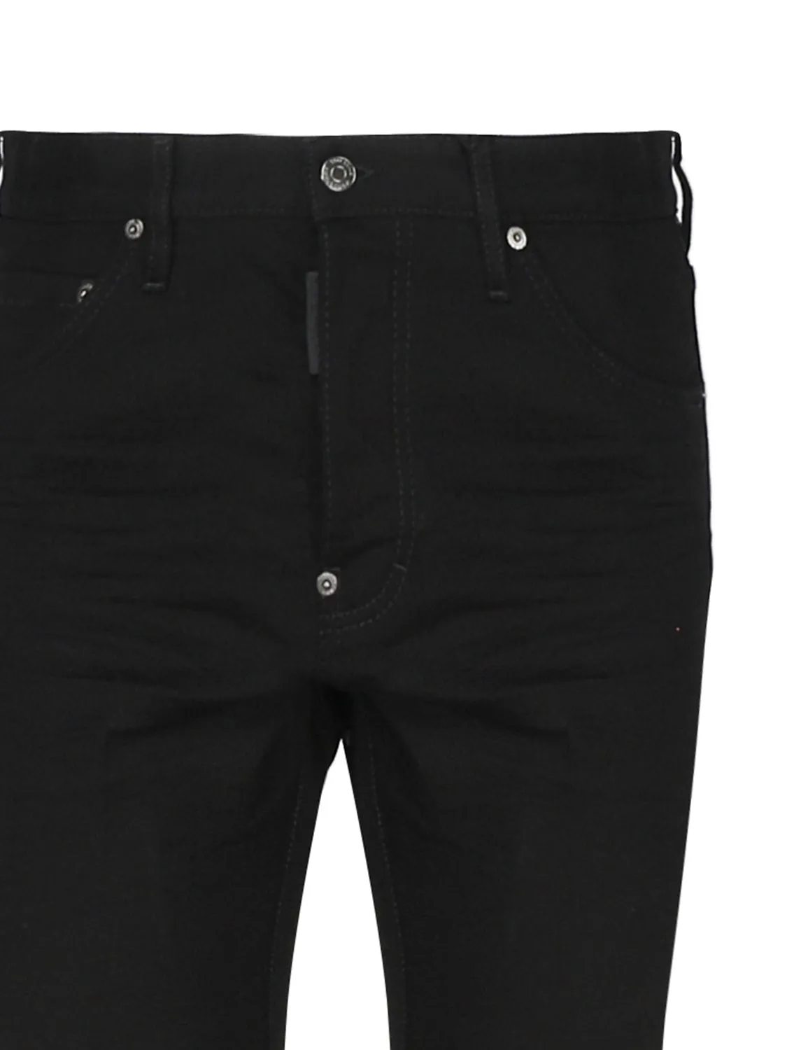 Black Cotton Slim Fit Jeans