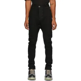 Boris Bidjan Saberi Black Grey Stitch Resin-Dyed Jeans