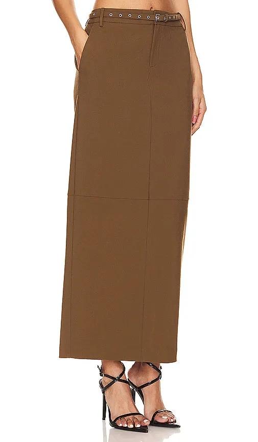 Camila Coelho Jordana Maxi Skirt in Olive