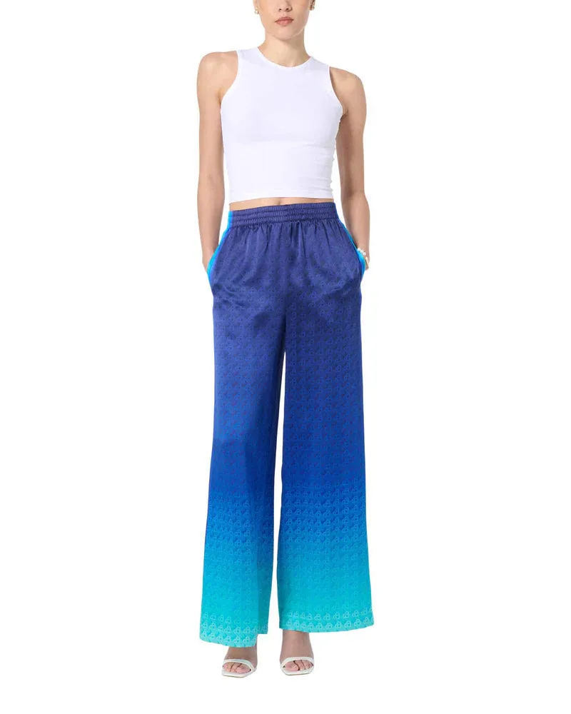 Casablanca Women Printed Wide Leg Trousers The Night View