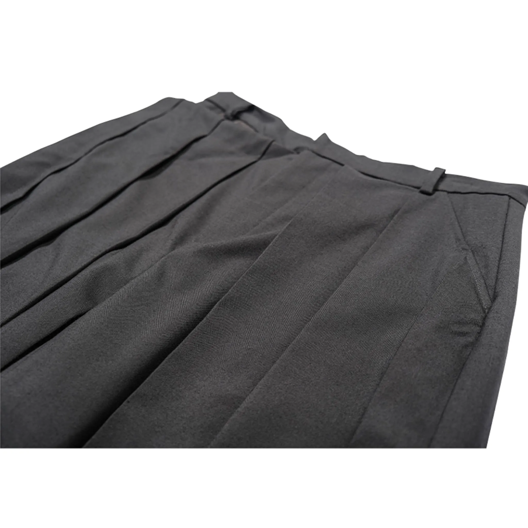 Deconstructed Pleated Wide-Leg Shorts