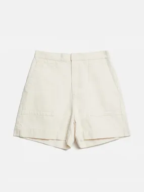 Denim patch pocket shorts