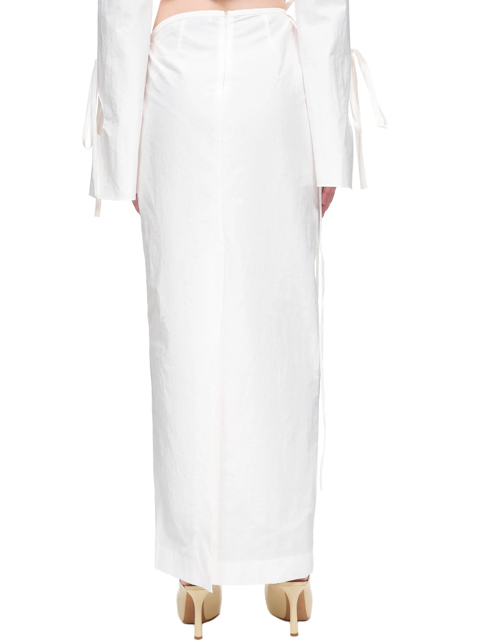 Dual Anglaise Cutout Skirt (RE22SK08-WHITE)