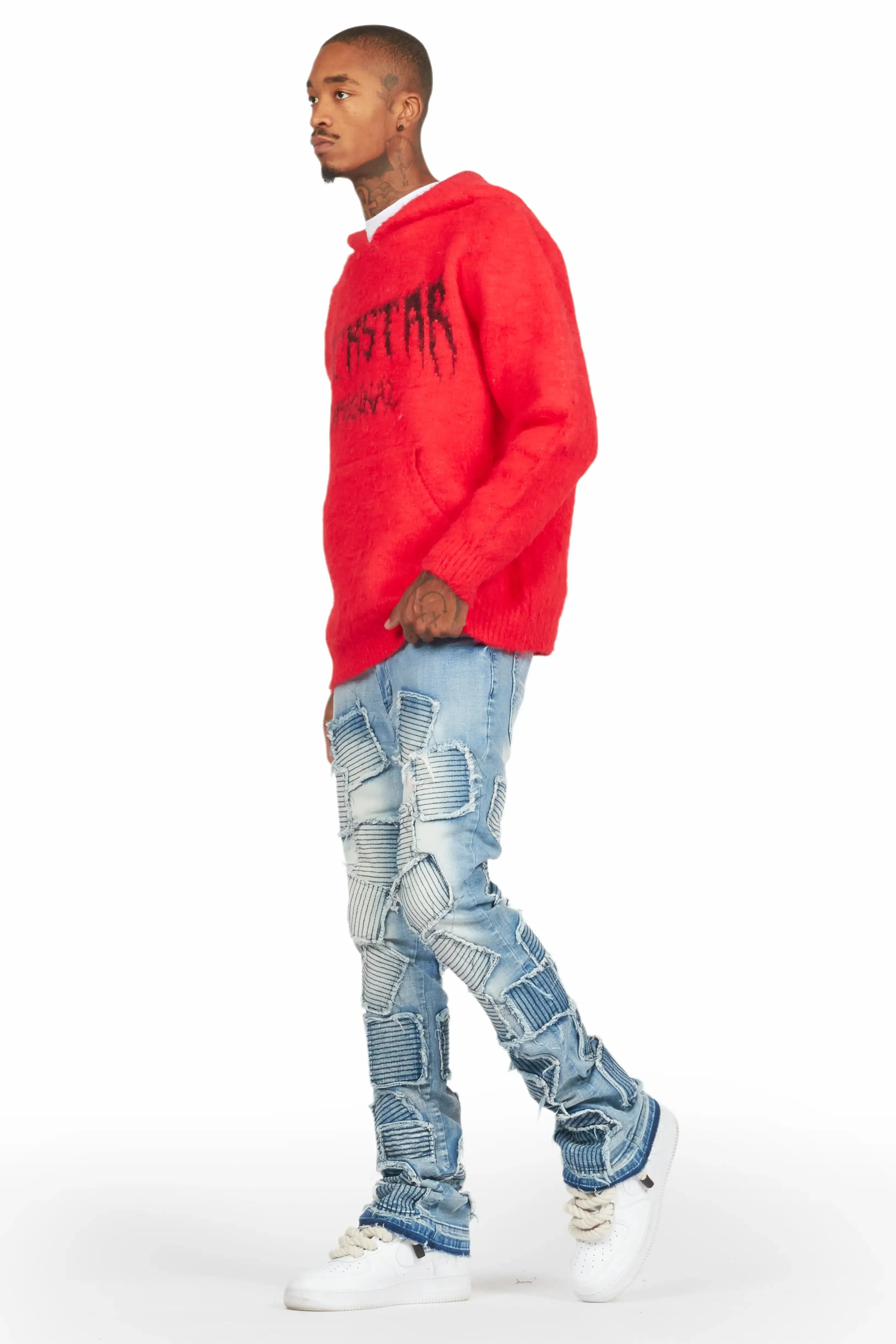 Gawel Blue Stacked Flare Jean