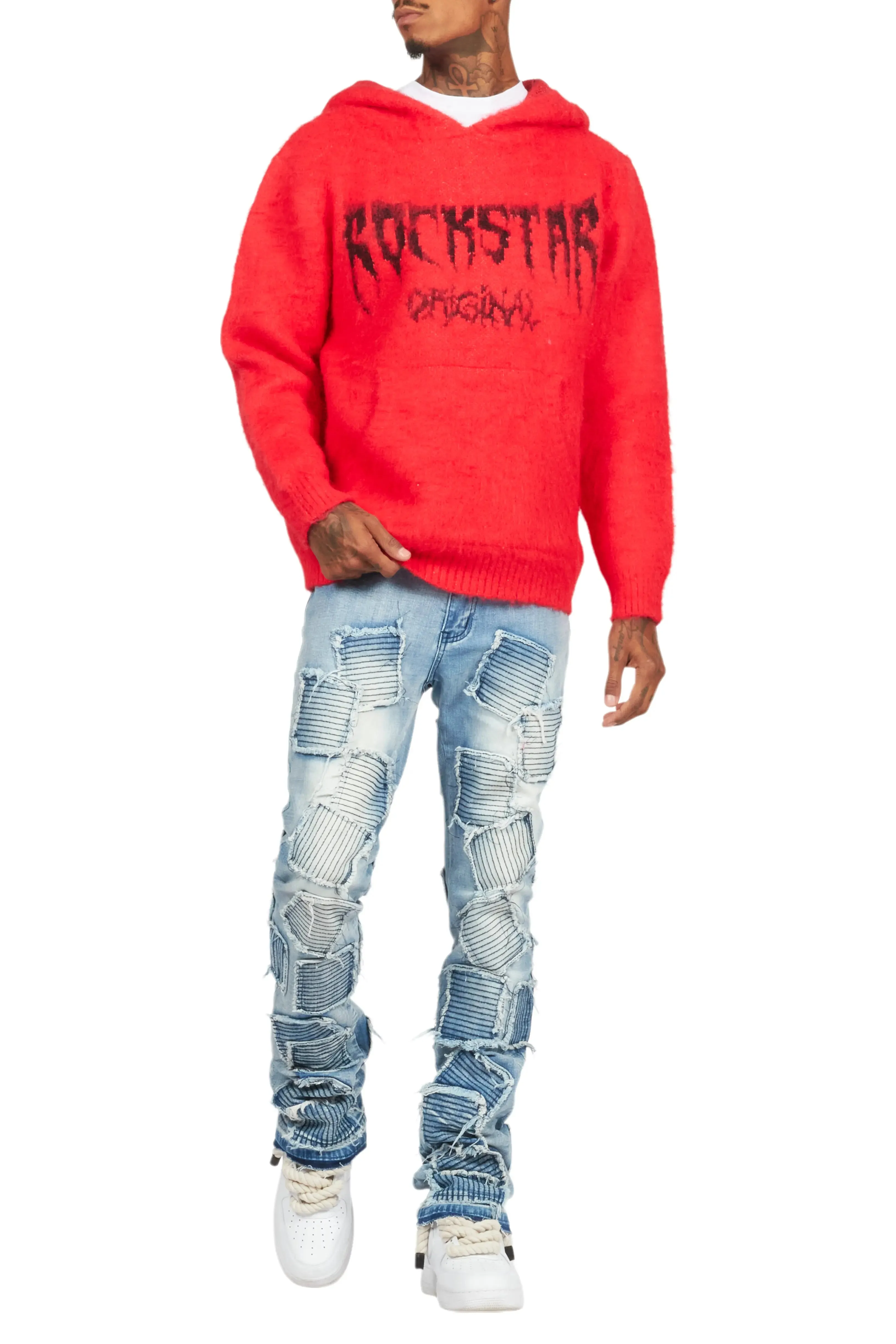 Gawel Blue Stacked Flare Jean