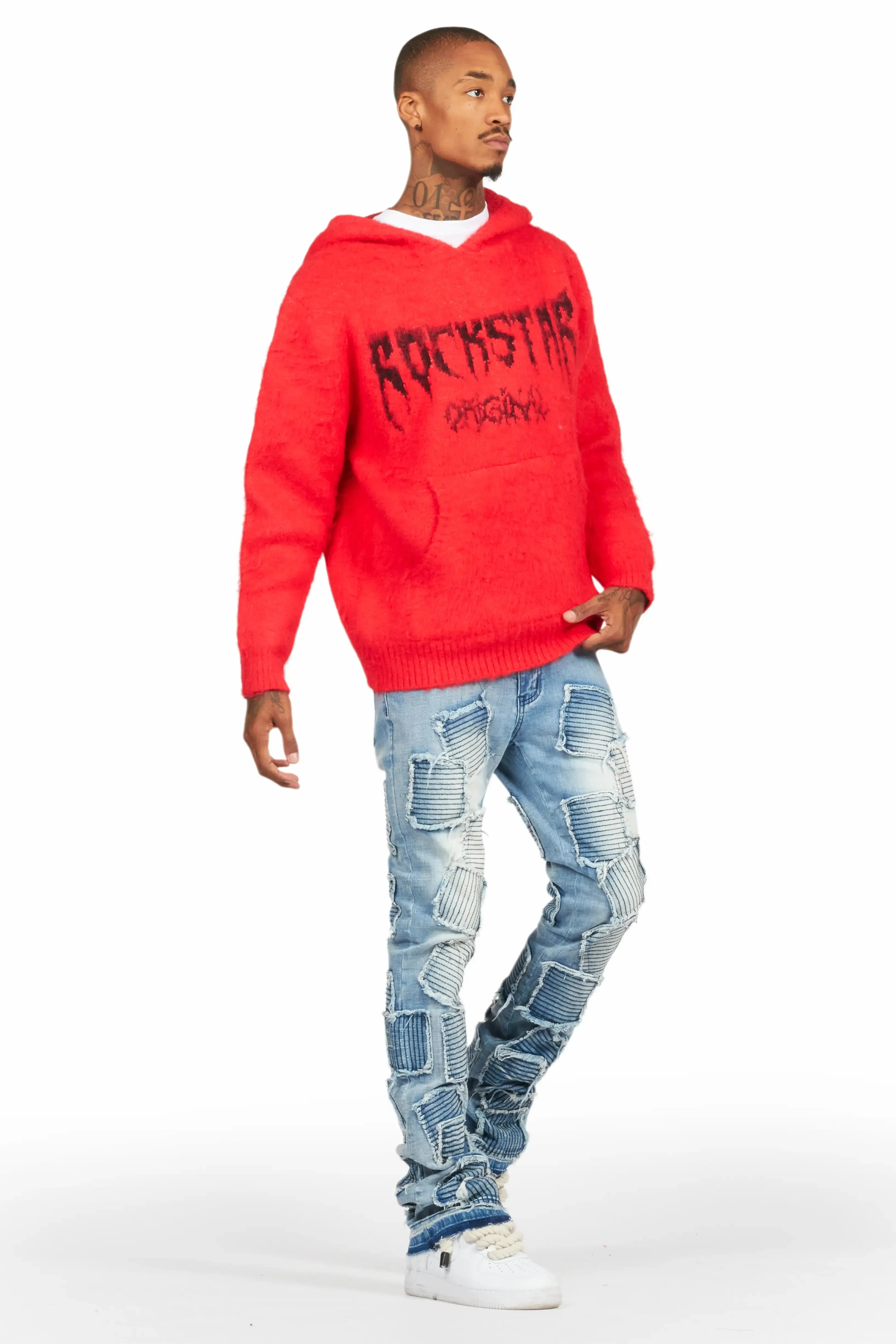 Gawel Blue Stacked Flare Jean