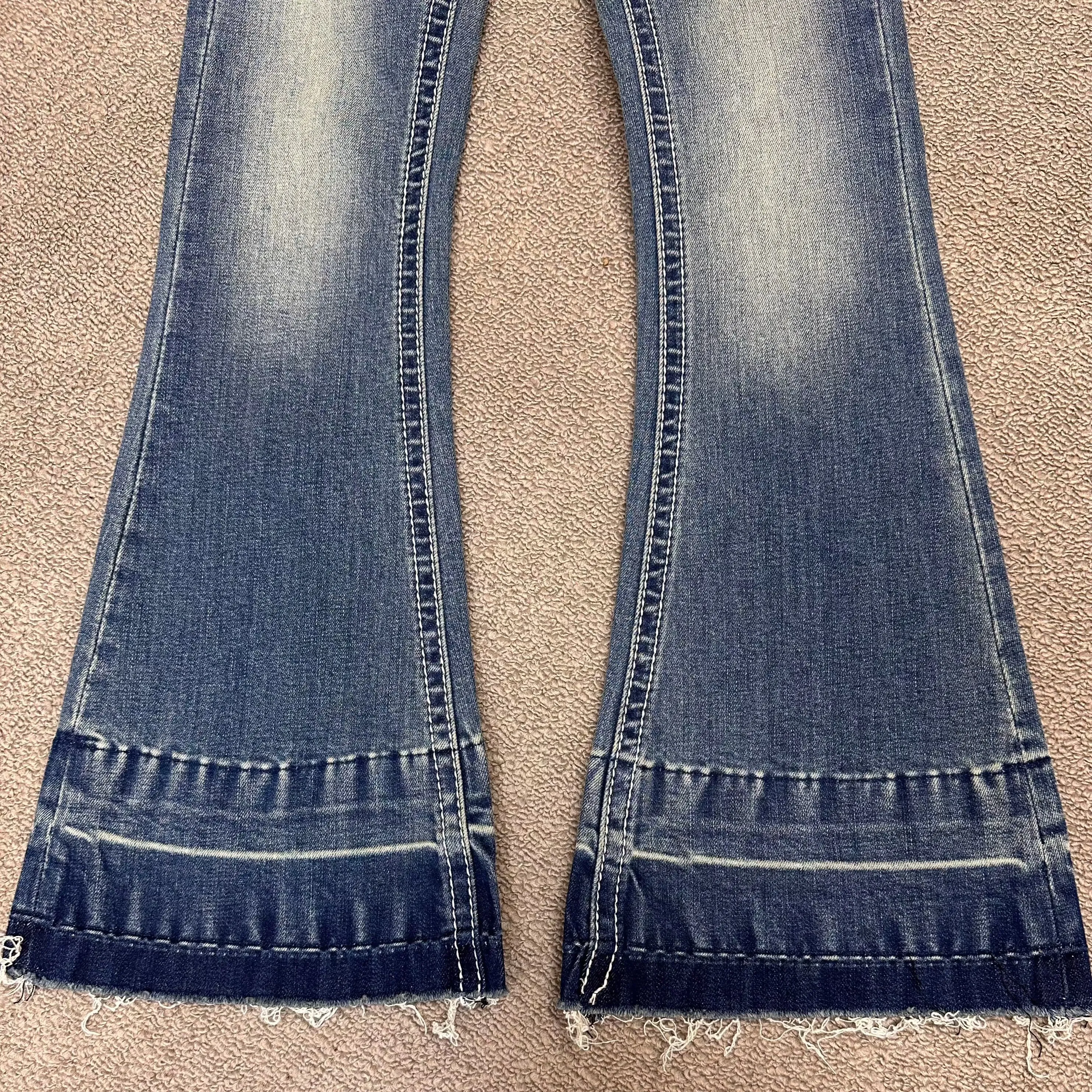 Grace In LA Girl's Flower Dream Catcher Flare Jeans GLS642