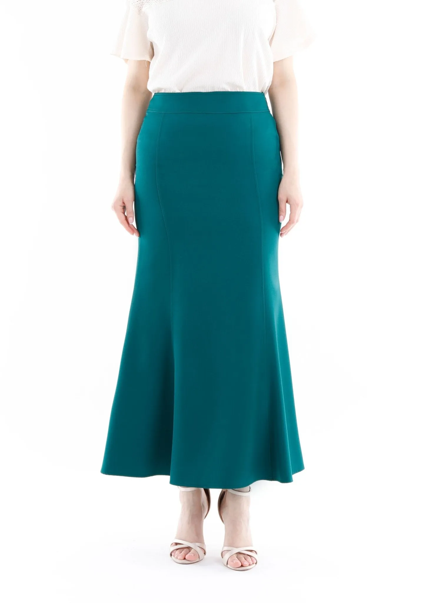 Green Fishtail Maxi Skirt