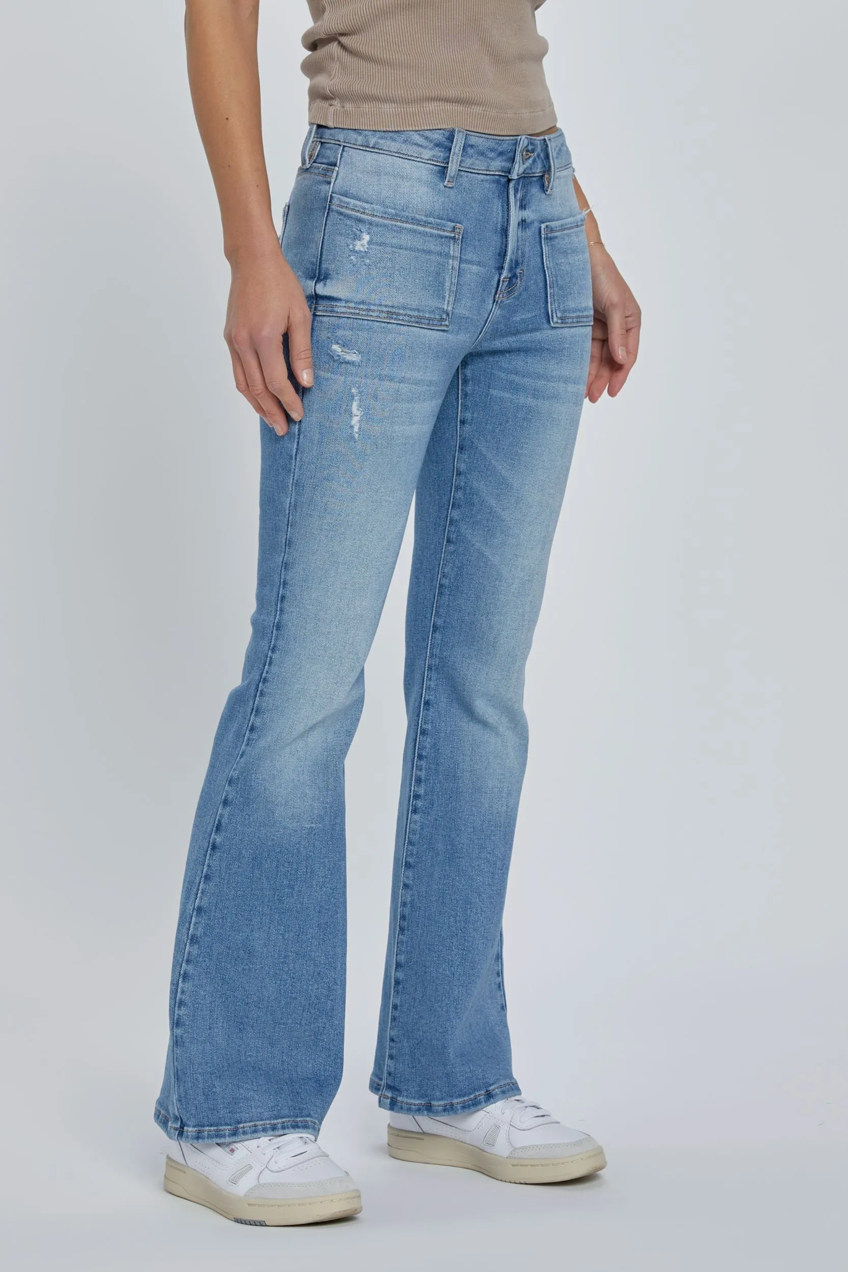 [HAPPI] Medium Low Rise 31" Inseam Front Pocket Flare