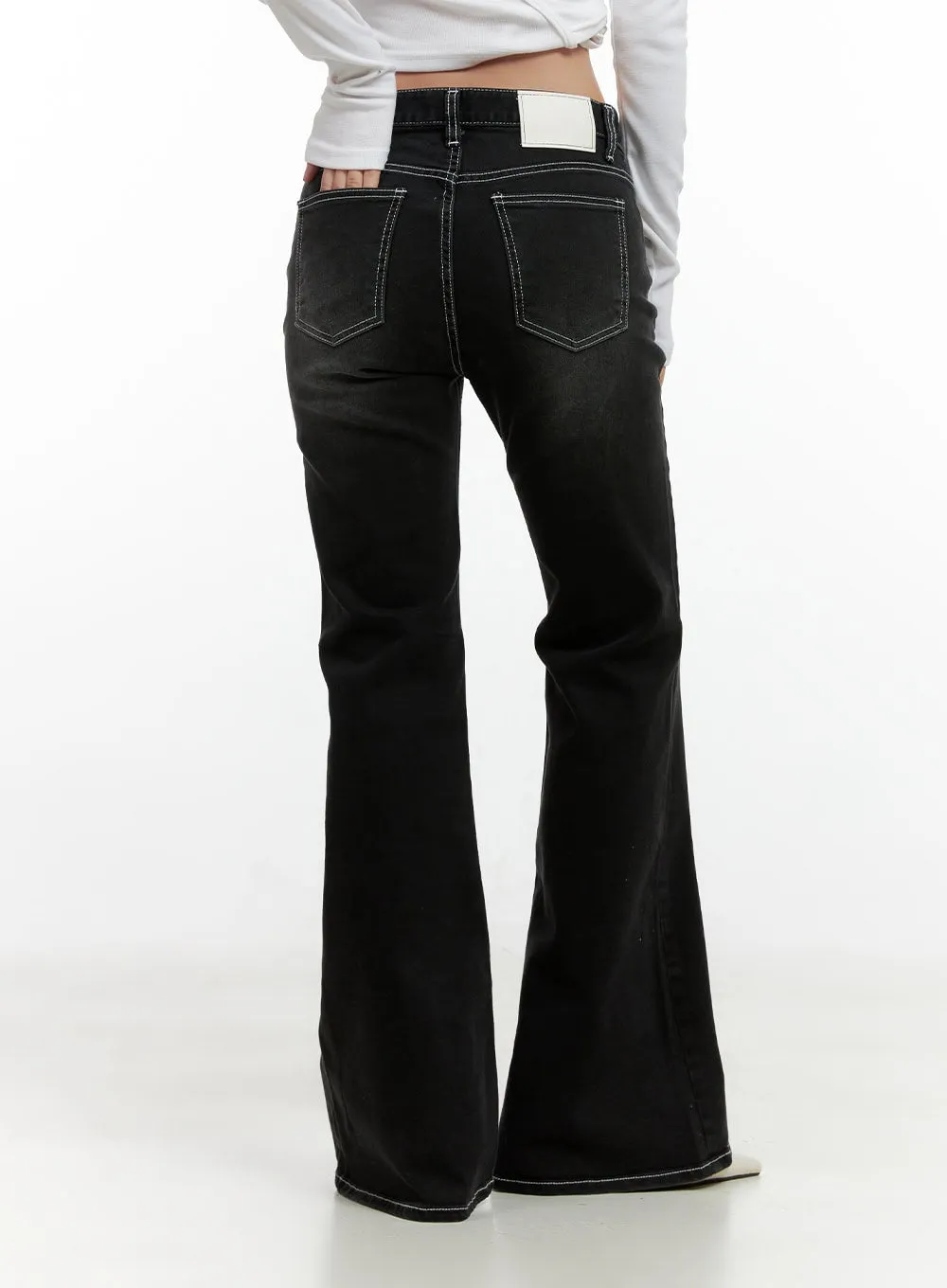 Hera Stitched Flare Jeans CN412