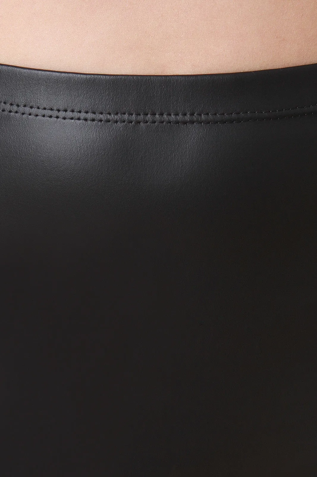 High Waisted Vegan Leather Hot Shorts