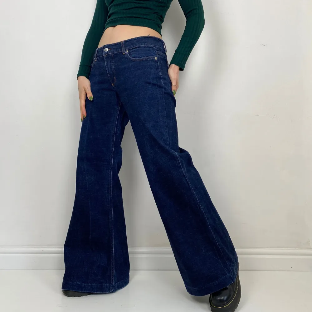 Indigo Super Flare Jeans - MEDIUM