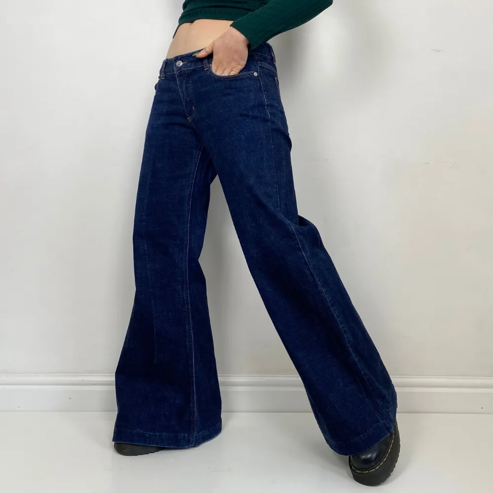 Indigo Super Flare Jeans - MEDIUM