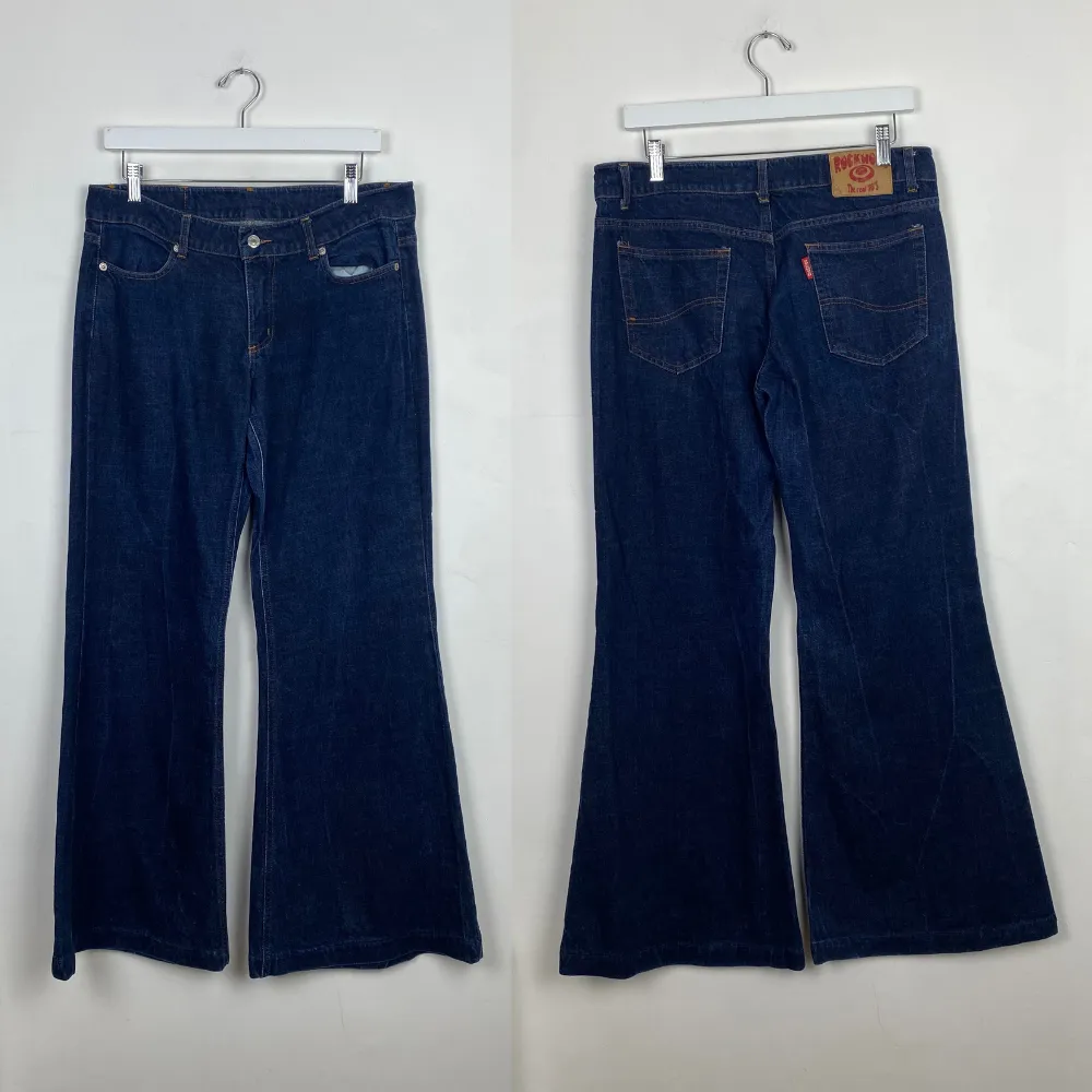 Indigo Super Flare Jeans - MEDIUM