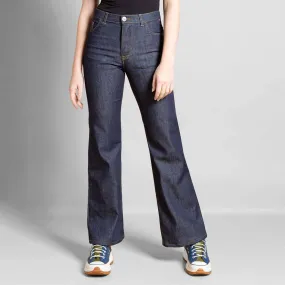 Jeans Oceane bleu confort taille haute coupe flare