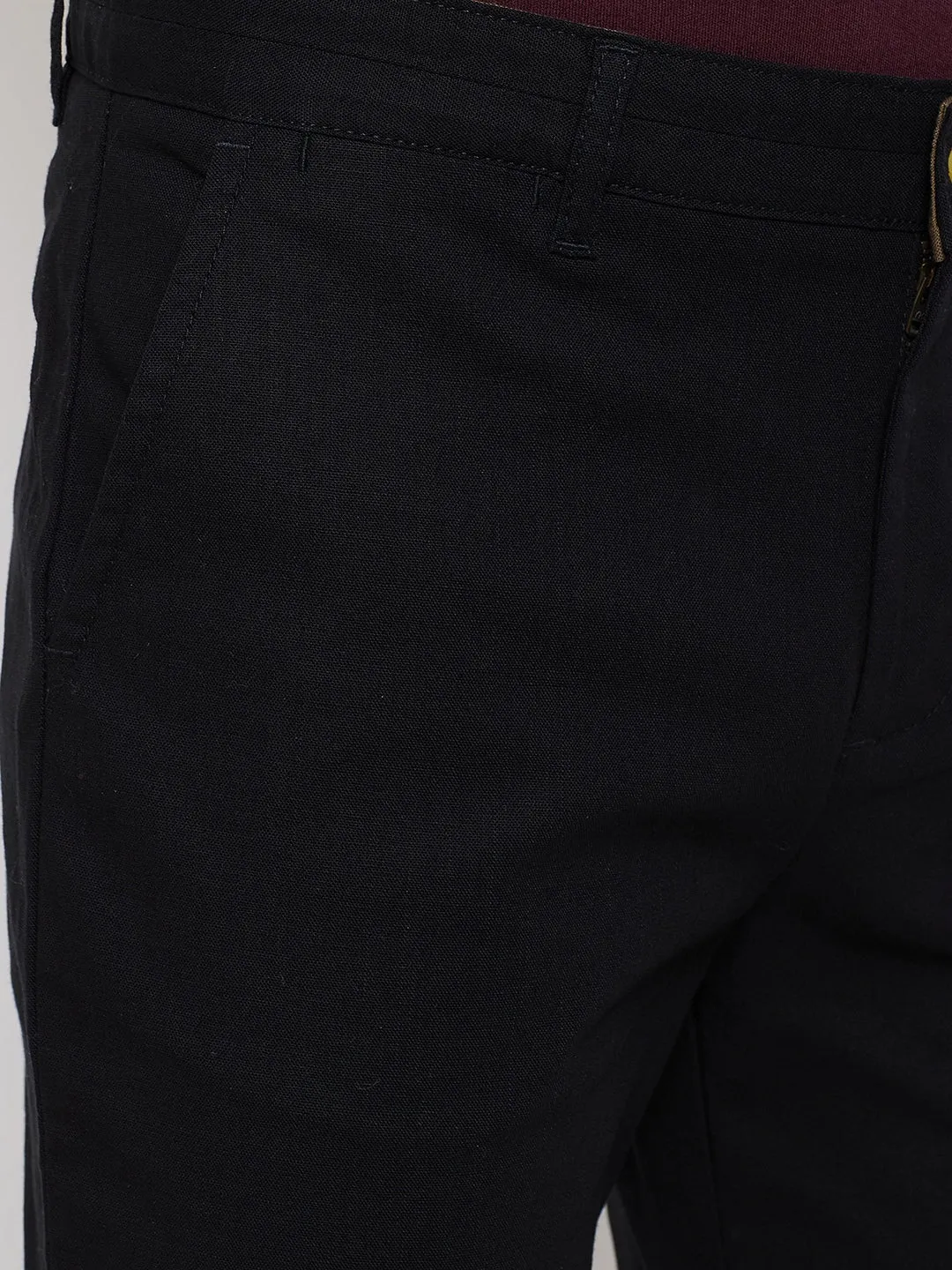 JUMP USA Men Black Casual Slim Fit Trousers