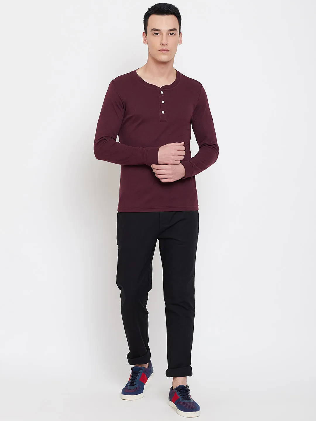 JUMP USA Men Black Casual Slim Fit Trousers