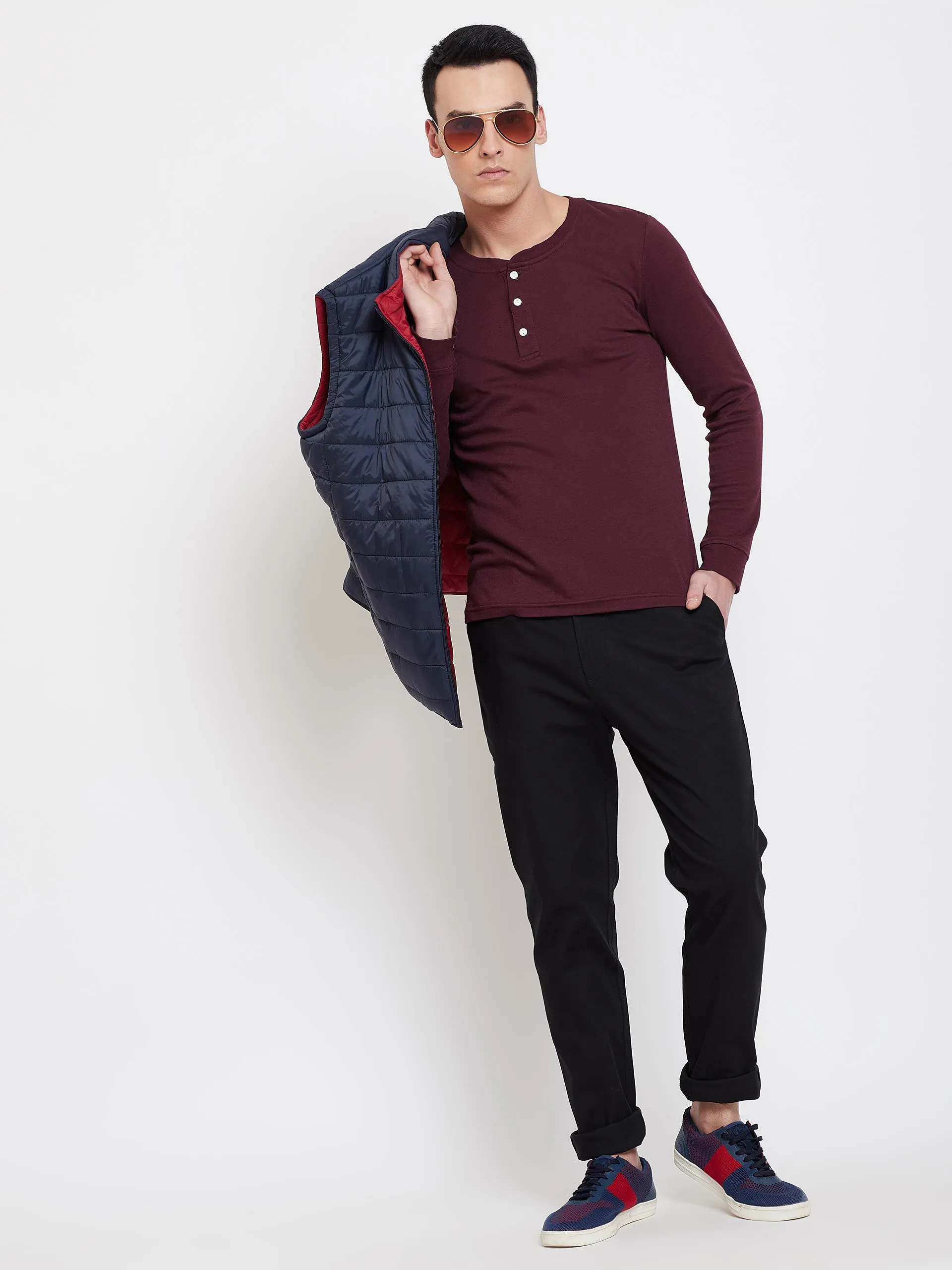 JUMP USA Men Black Casual Slim Fit Trousers