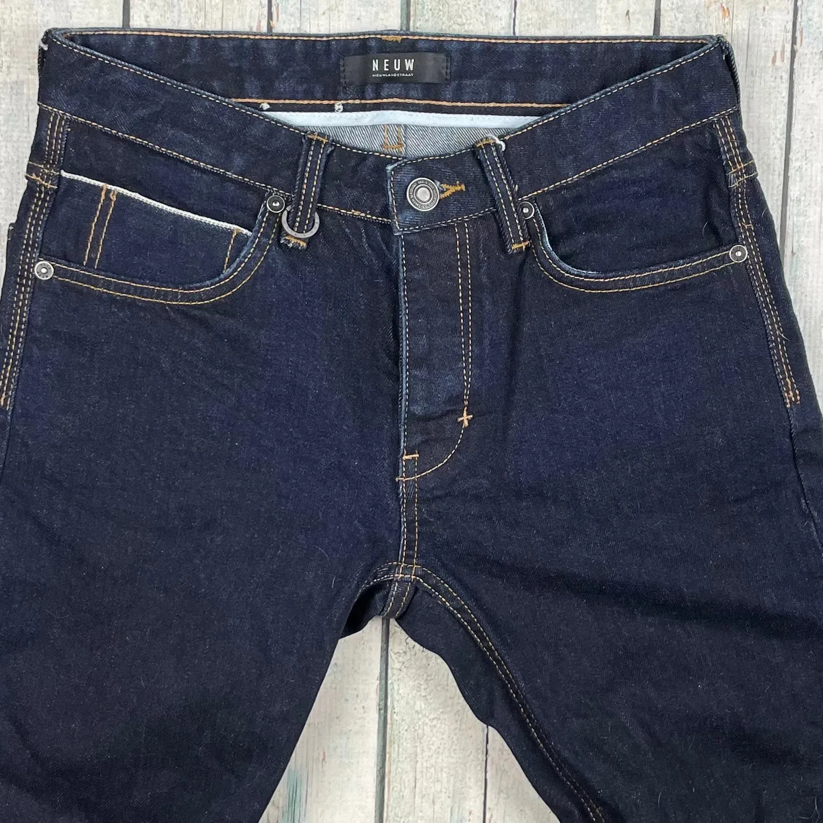 Mens NEUW 'IGGY Skinny' Stretch Selvedge Jeans - Size 28/32
