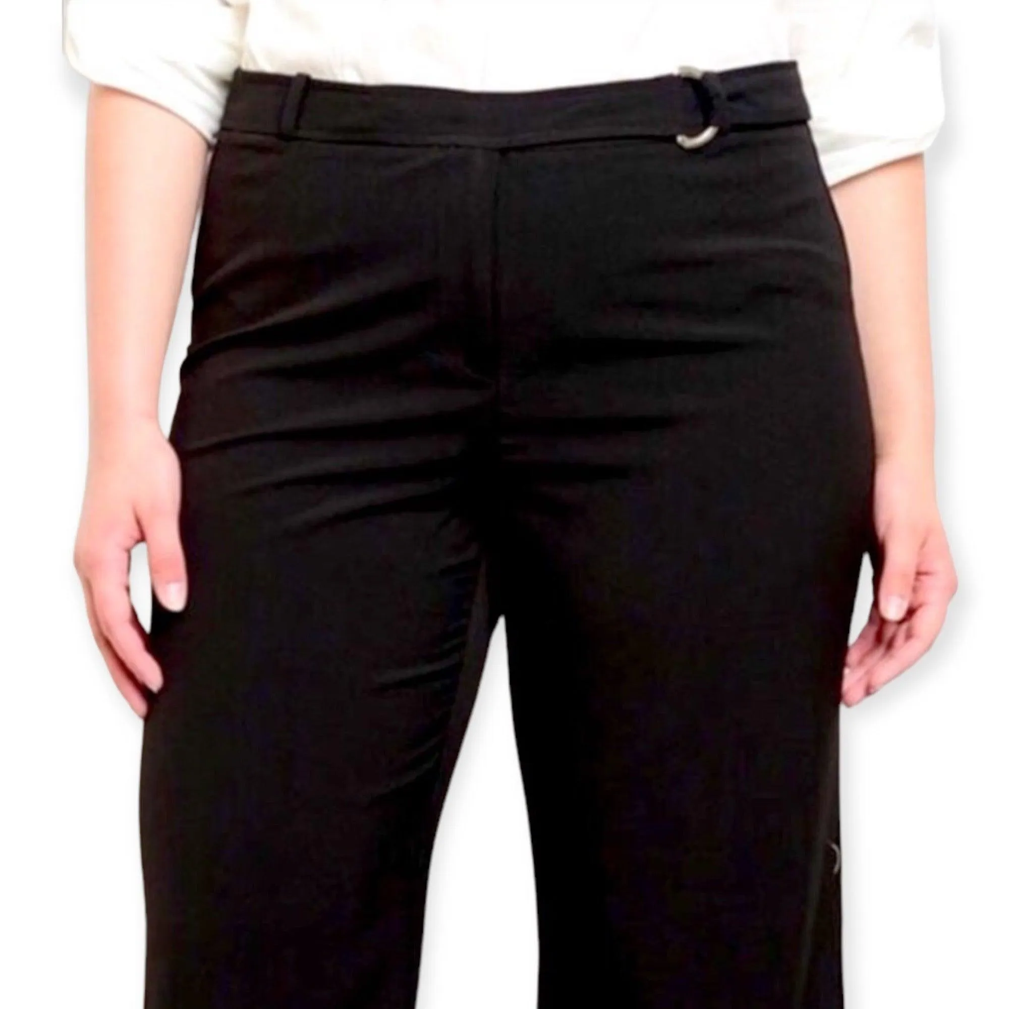 Mid Rise Wide Leg Pants
