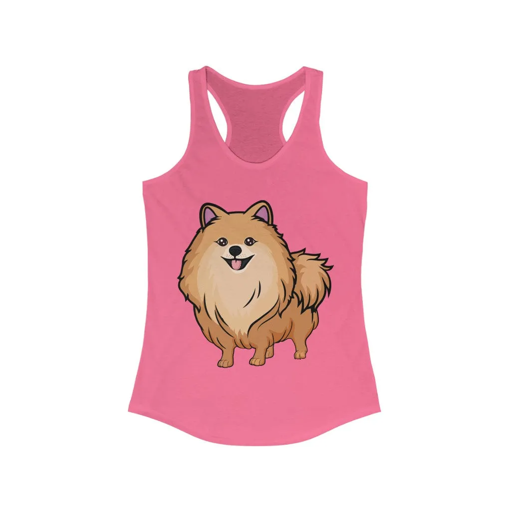Pomeranian Women's Ideal Racerback Tank, Made in USA