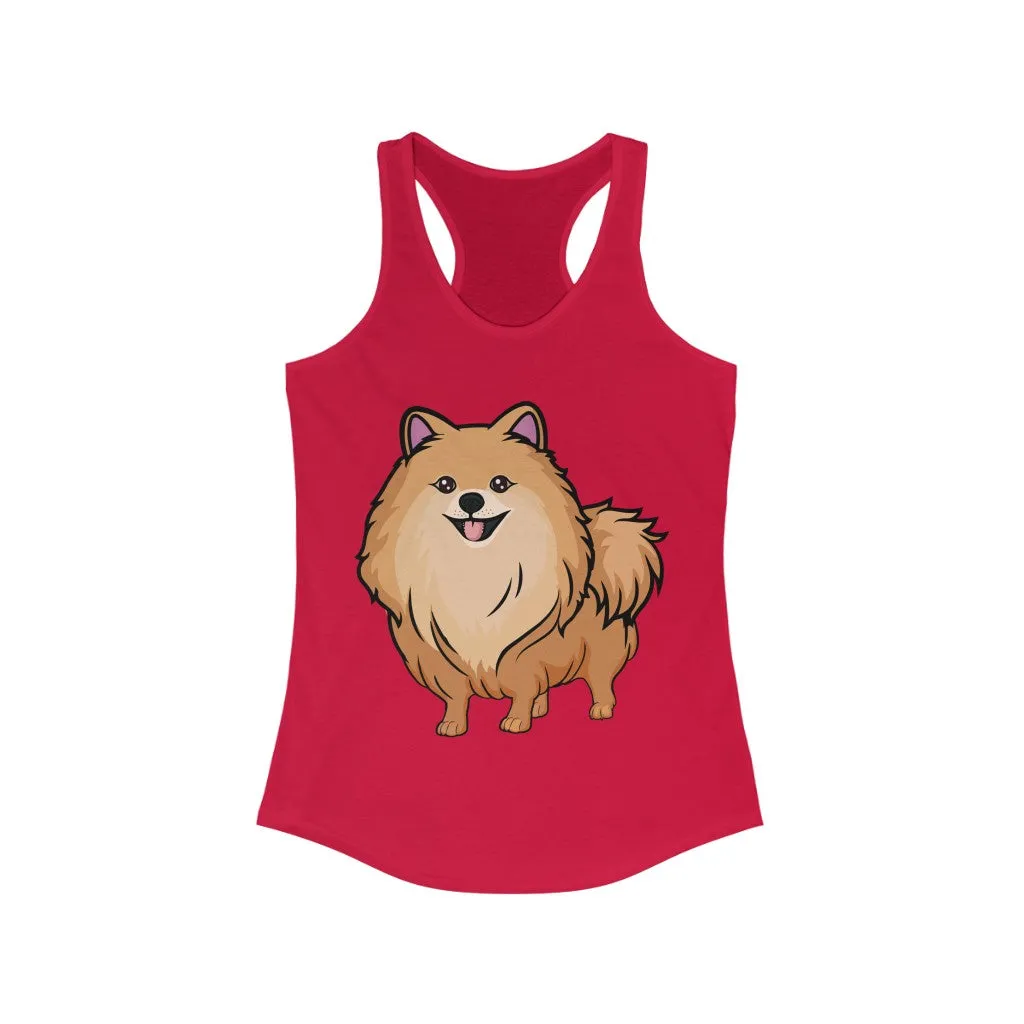 Pomeranian Women's Ideal Racerback Tank, Made in USA