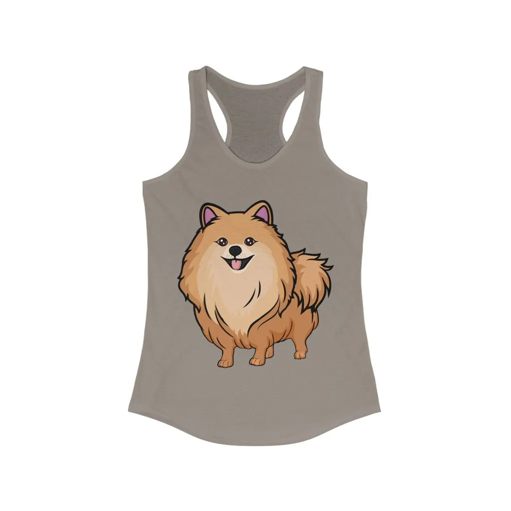 Pomeranian Women's Ideal Racerback Tank, Made in USA