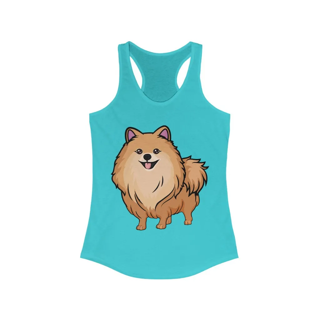 Pomeranian Women's Ideal Racerback Tank, Made in USA