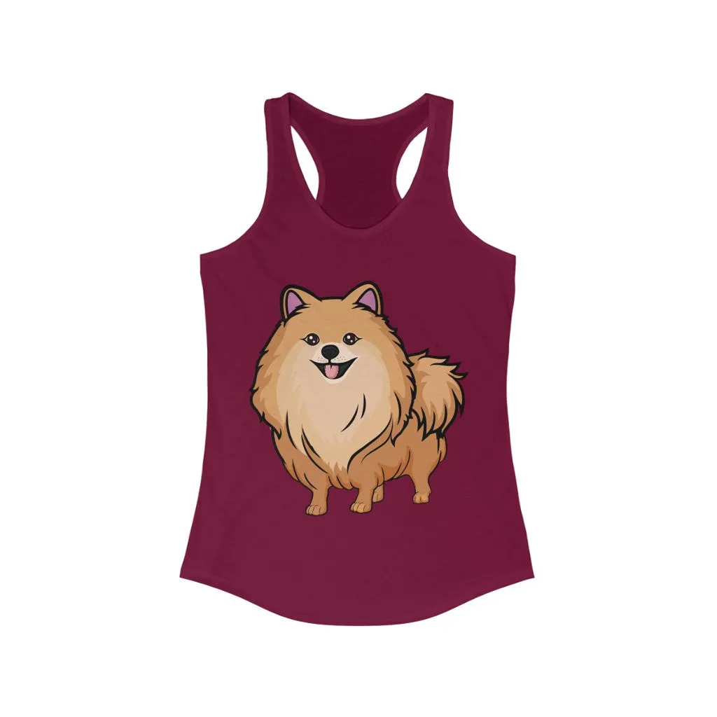 Pomeranian Women's Ideal Racerback Tank, Made in USA