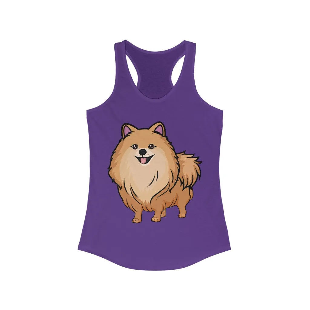 Pomeranian Women's Ideal Racerback Tank, Made in USA
