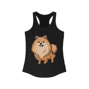 Pomeranian Women's Ideal Racerback Tank, Made in USA
