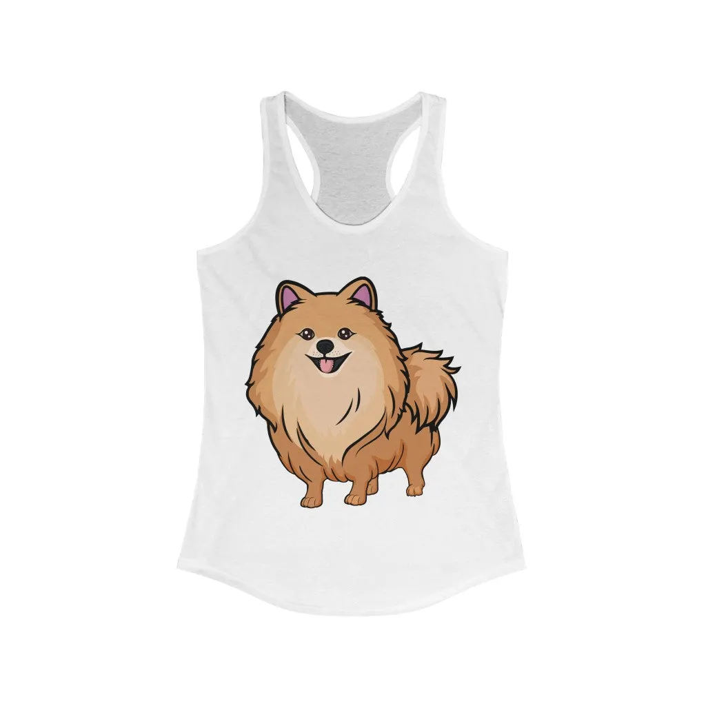 Pomeranian Women's Ideal Racerback Tank, Made in USA