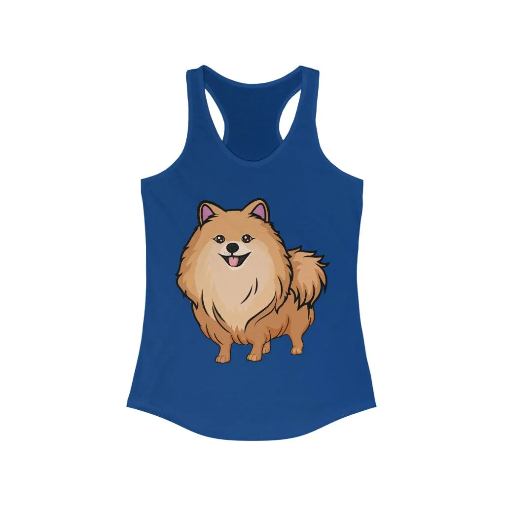 Pomeranian Women's Ideal Racerback Tank, Made in USA