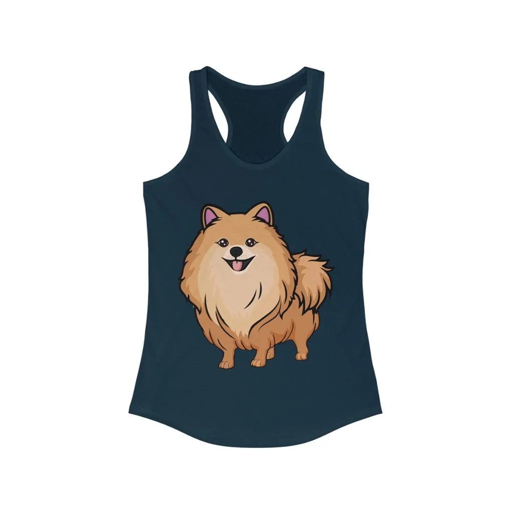 Pomeranian Women's Ideal Racerback Tank, Made in USA