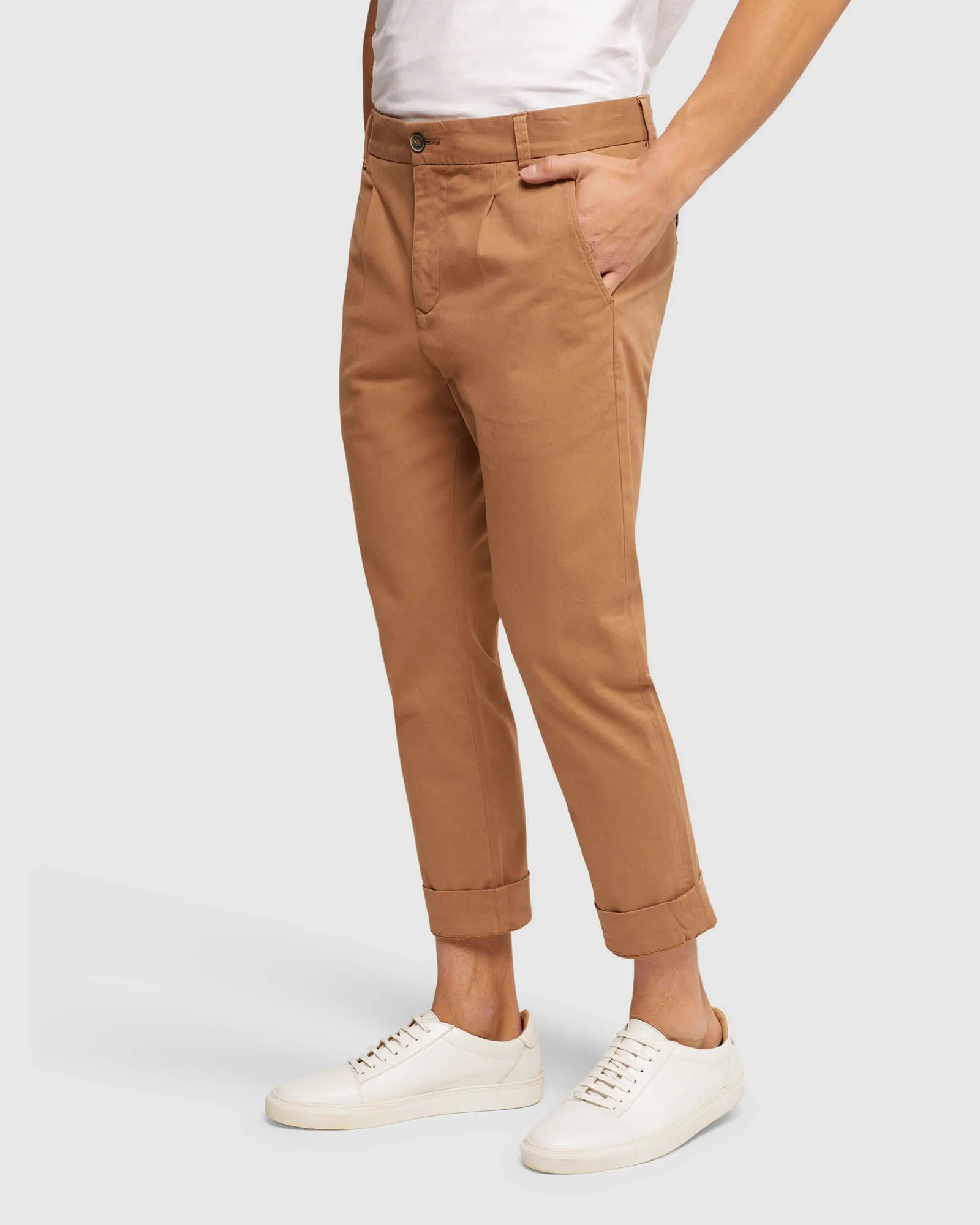 Ryan Folded Cuff Casual Chinos