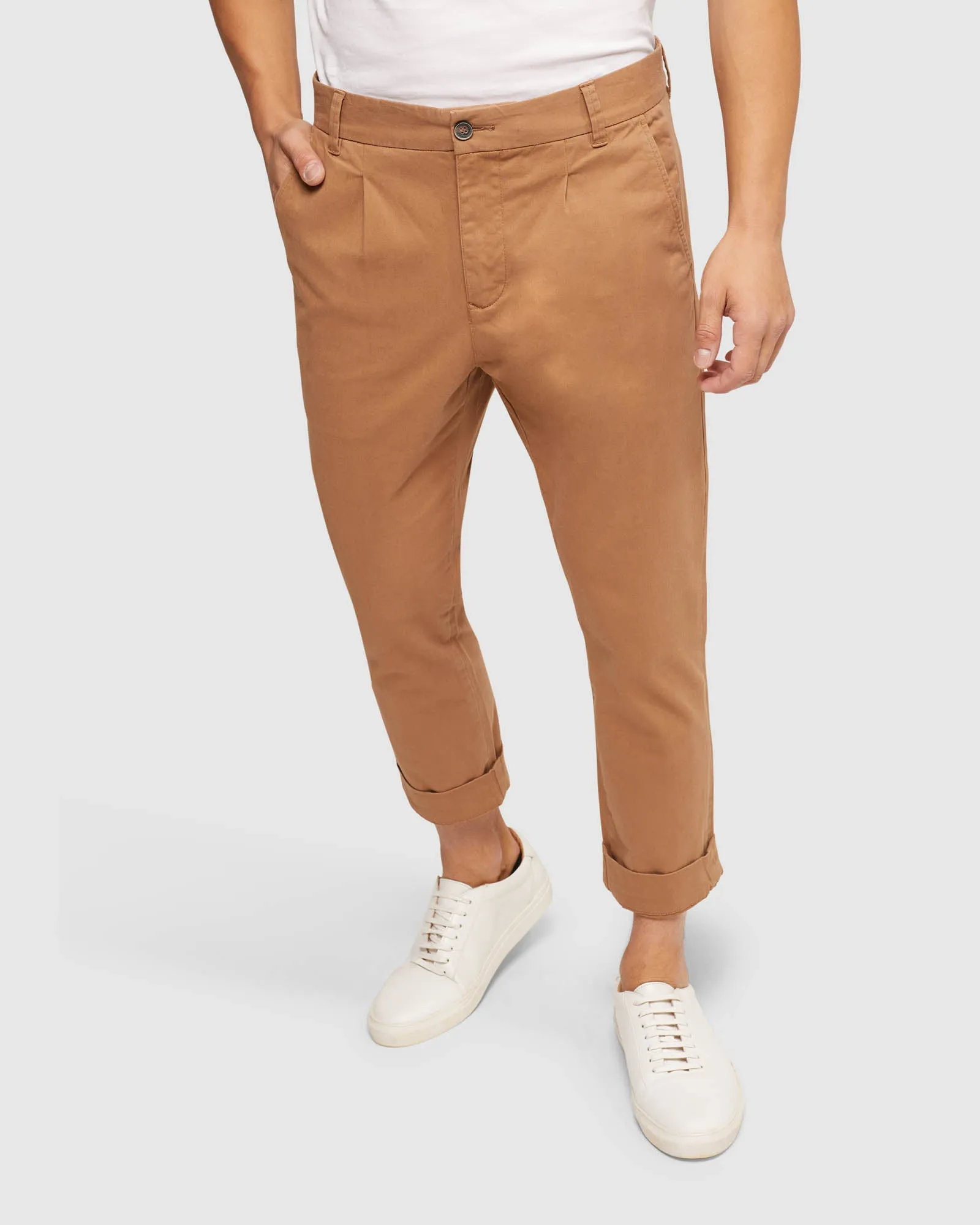 Ryan Folded Cuff Casual Chinos