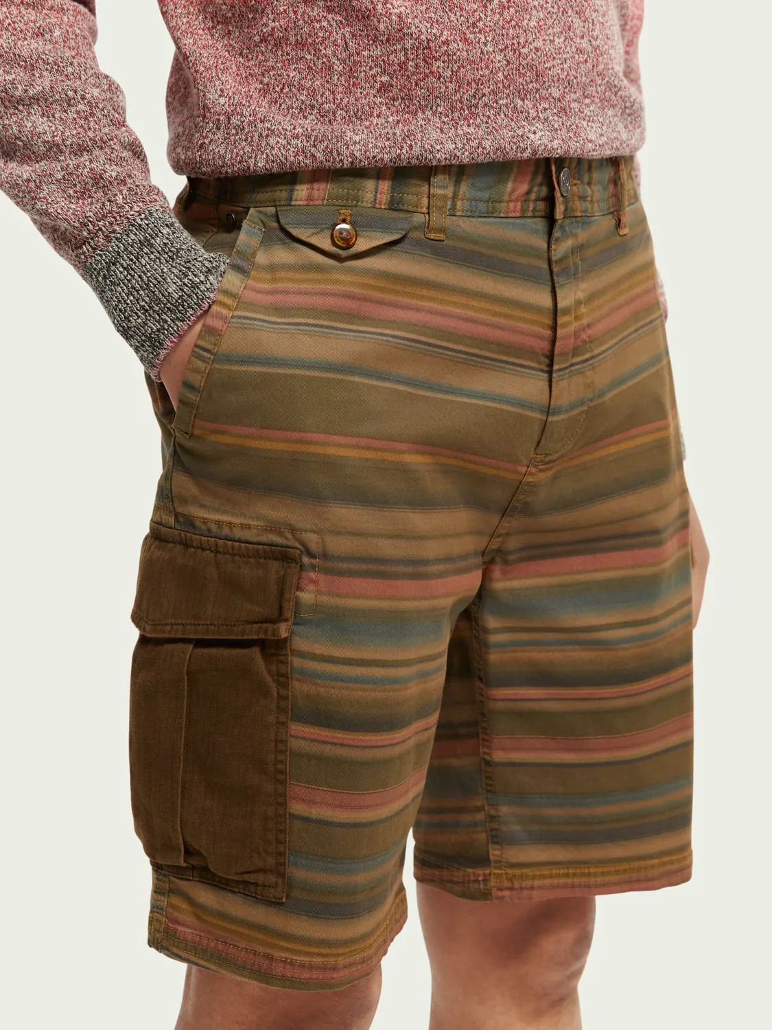 SCOTCH&SODA GARMENT-DYED CARGO SHORTS
