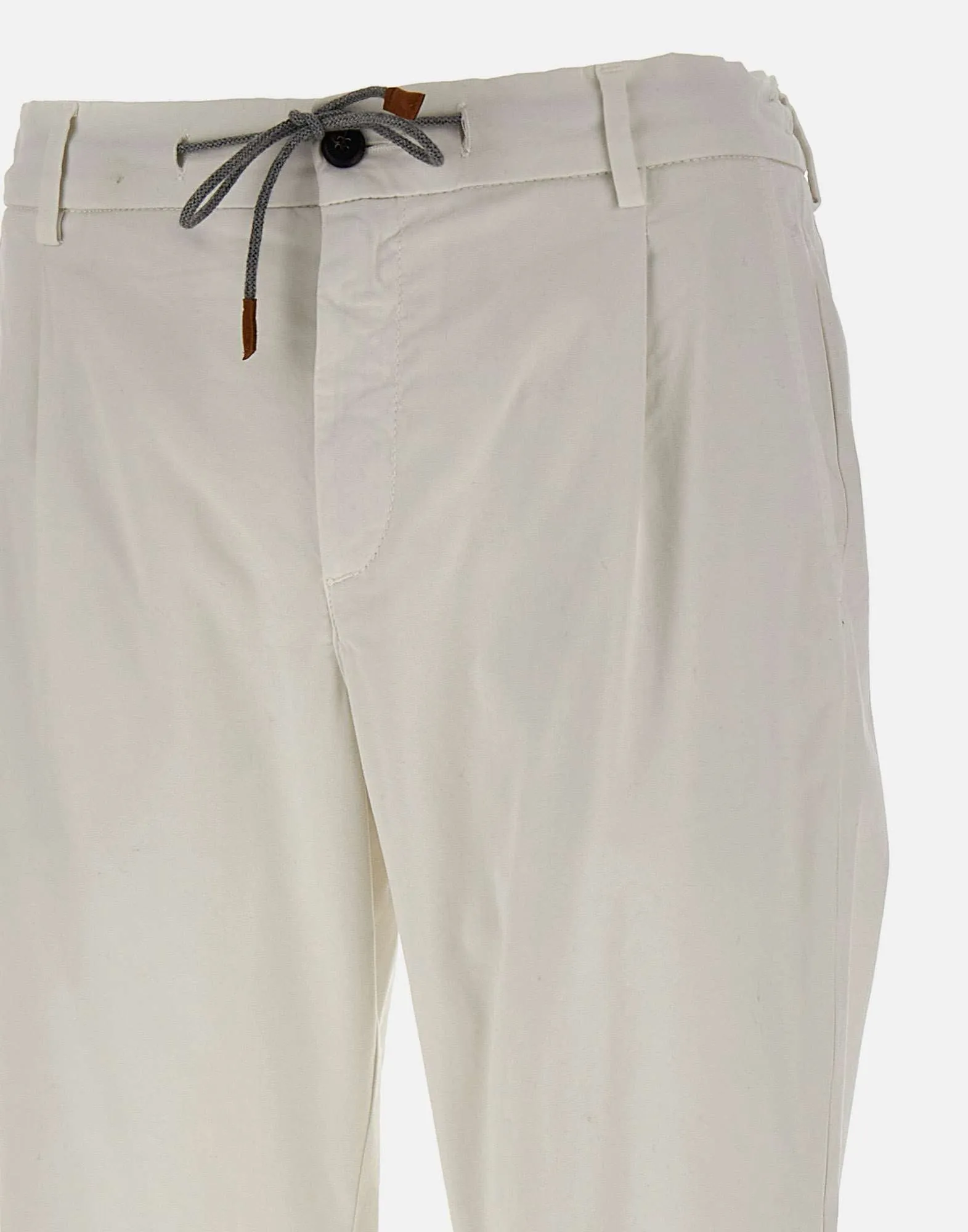 Slim Fit Stretch Cotton Trousers