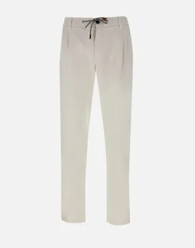 Slim Fit Stretch Cotton Trousers