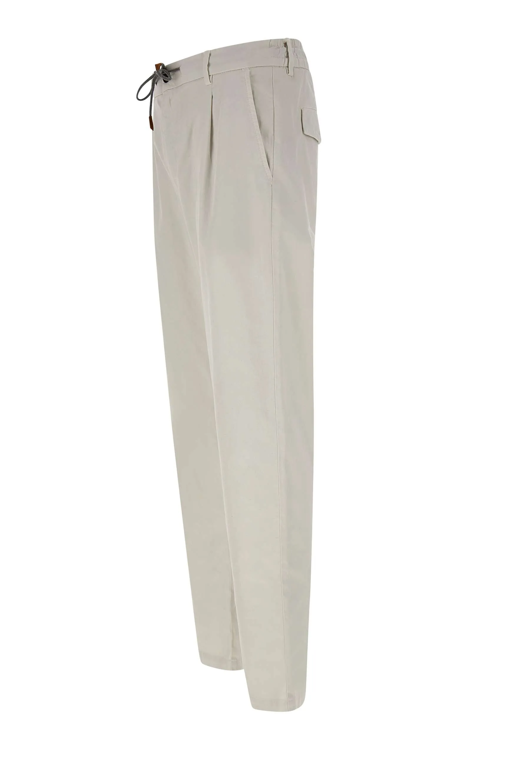 Slim Fit Stretch Cotton Trousers