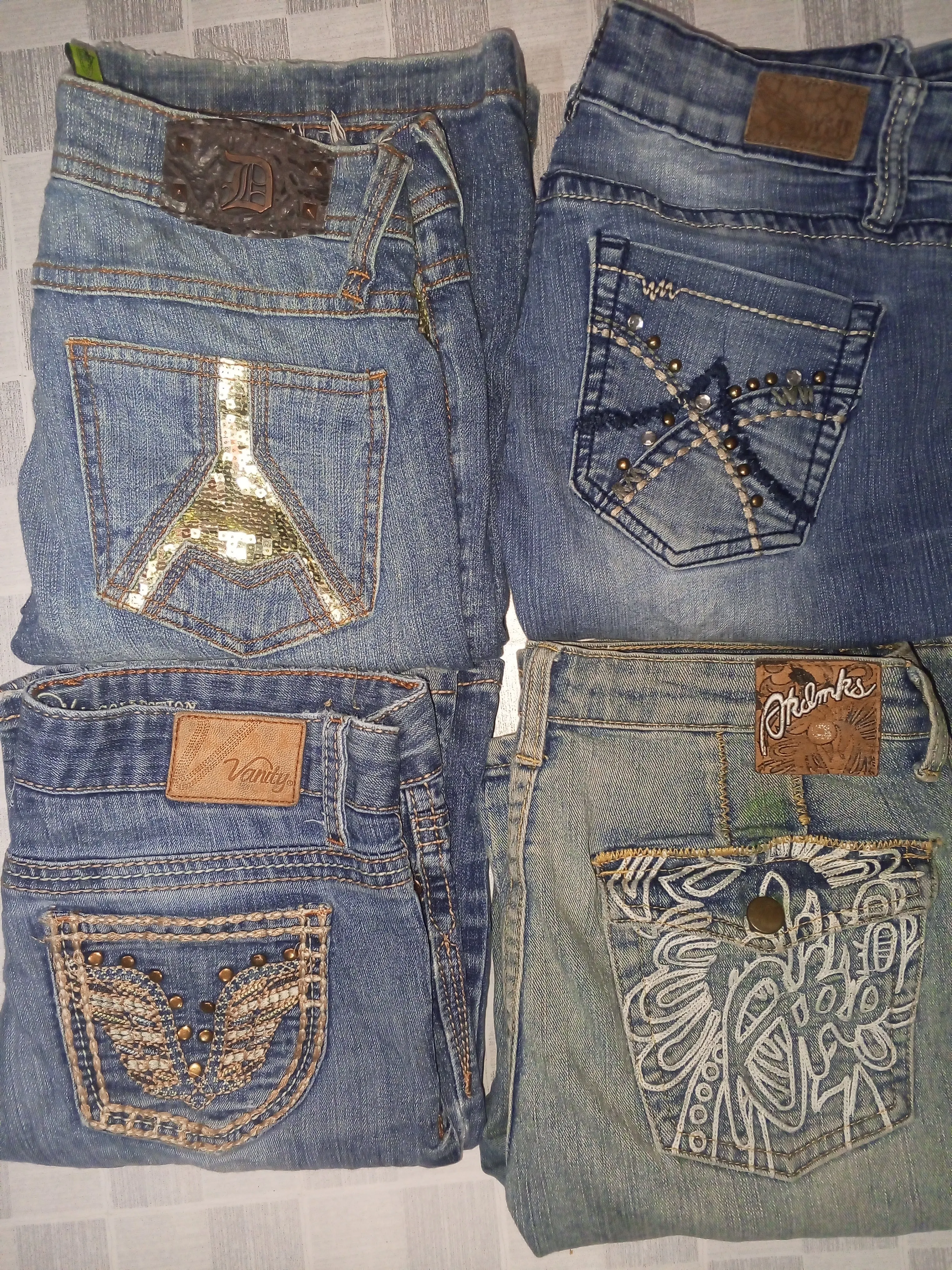 S.NO 85Rock & republic and other mix brand jeans y2k flare bootcut 10pcs