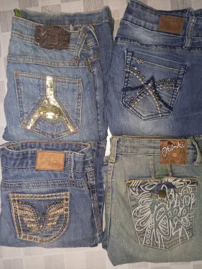 S.NO 85Rock & republic and other mix brand jeans y2k flare bootcut 10pcs