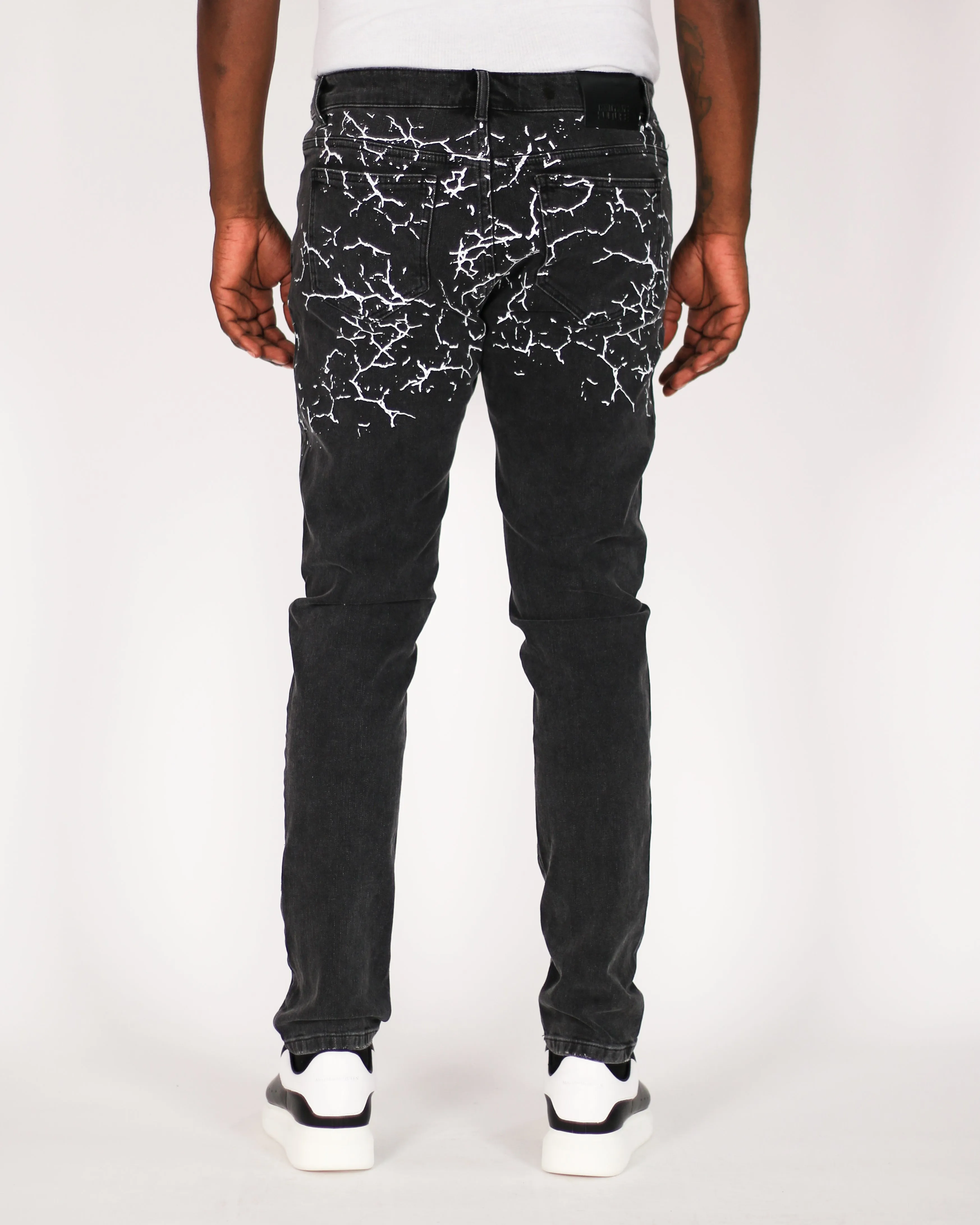 Trinity Kays Kulture Addis Men's Paint Cracks Skinny Jeans