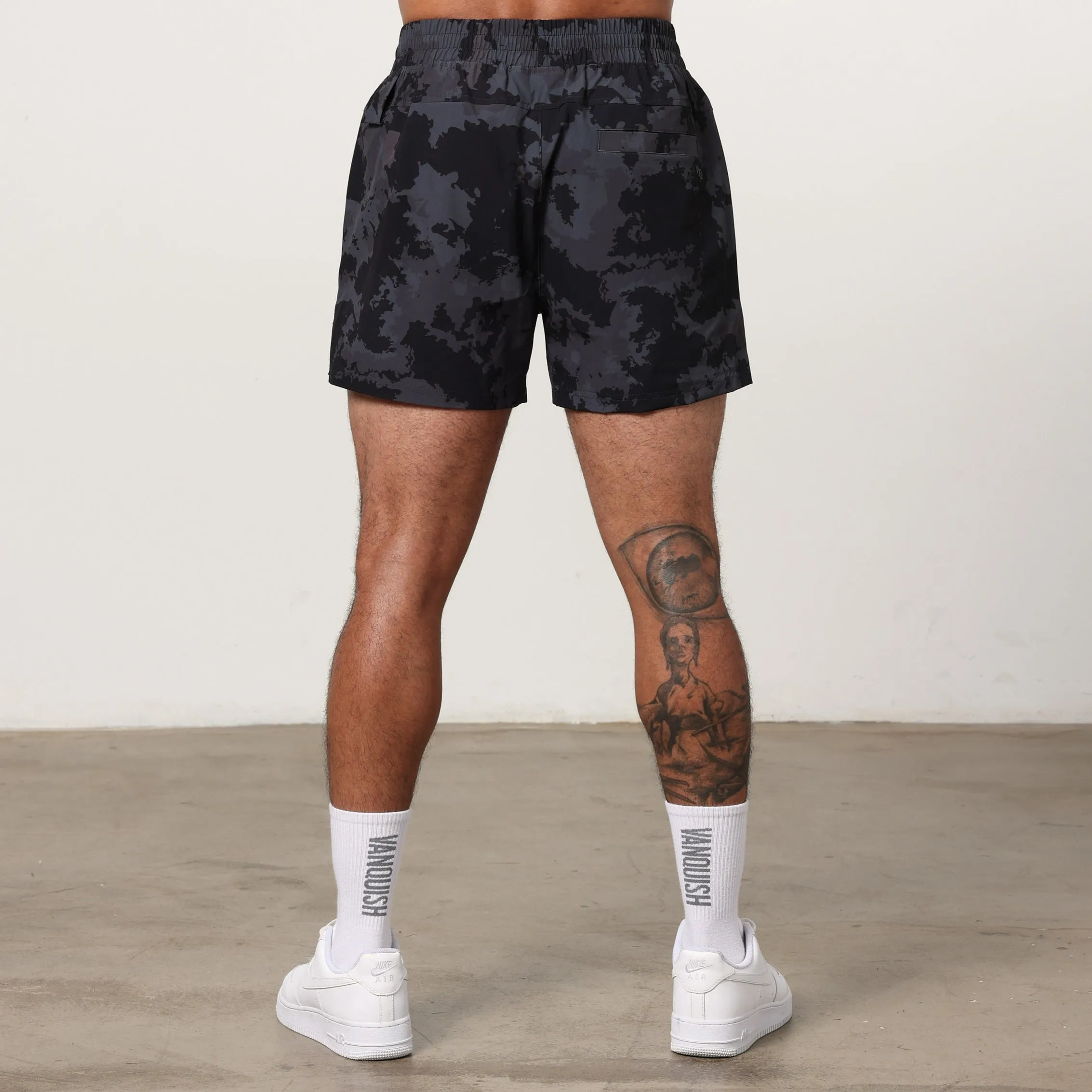 Vanquish Utility Black Camo 4" Shorts