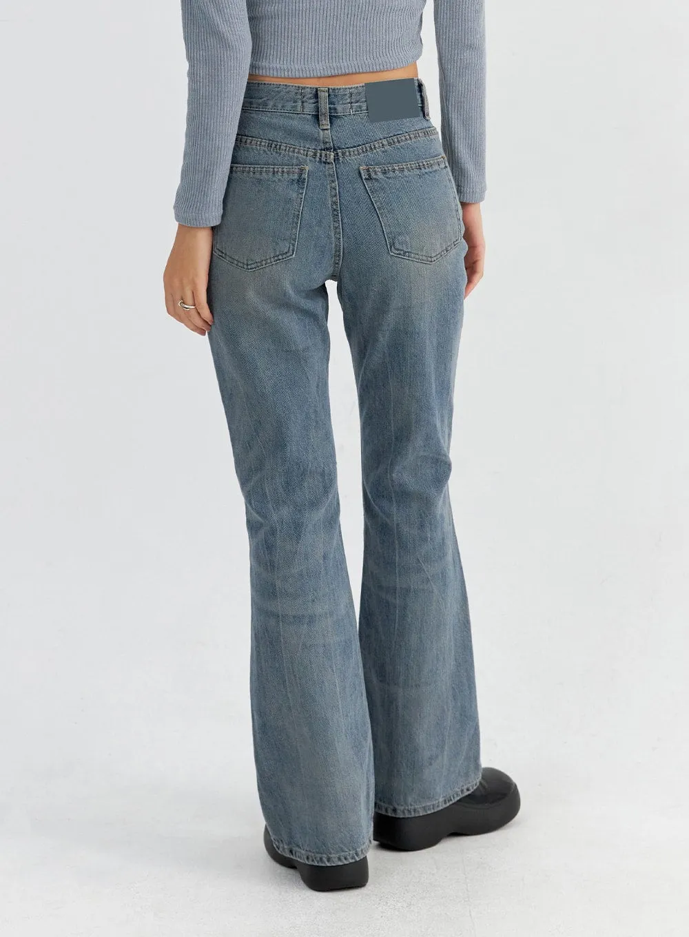 Vintage Washed Bootcut Jeans CO325